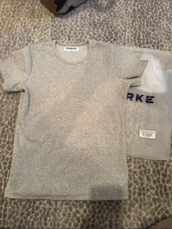 Parke Tops - Parke Short Sleeve Crew Tee in Heather Gray NWT